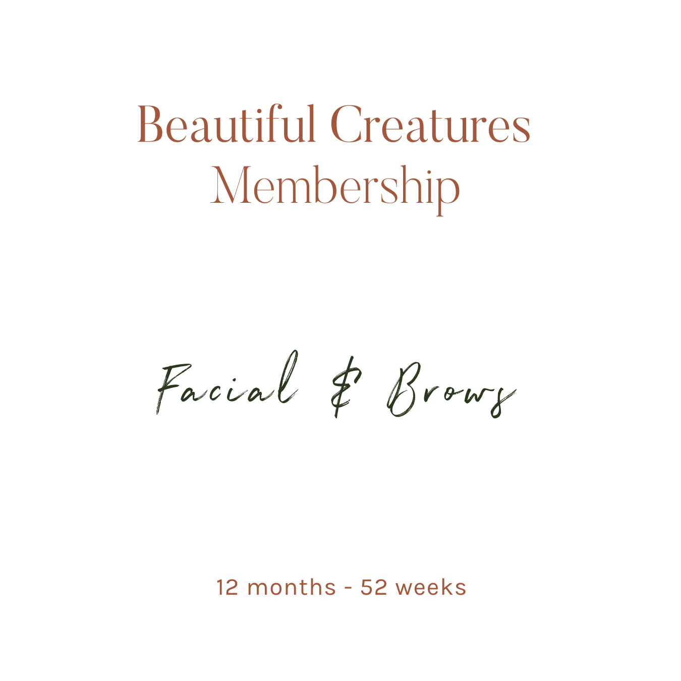 Facial & Brows Membership - 12 Months