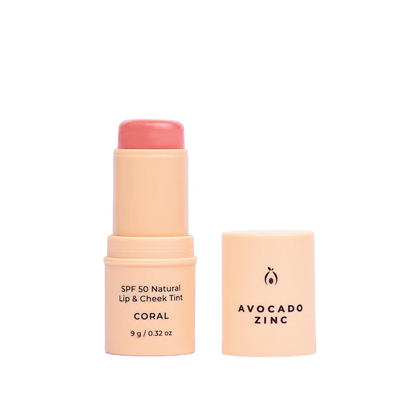 Avocado Zinc SPF 50 Lip & Cheek Tint - Coral