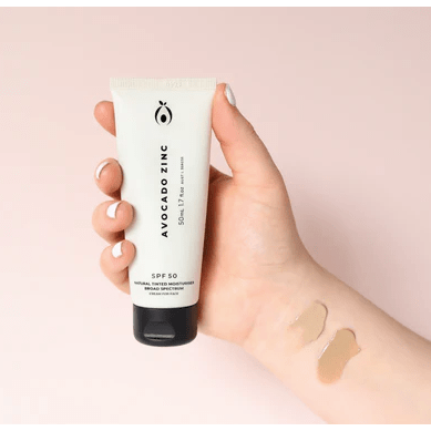 Avocado Zinc Sun Care Avocado Zinc SPF 50 Natural Tinted Moisturiser-Light-Medium