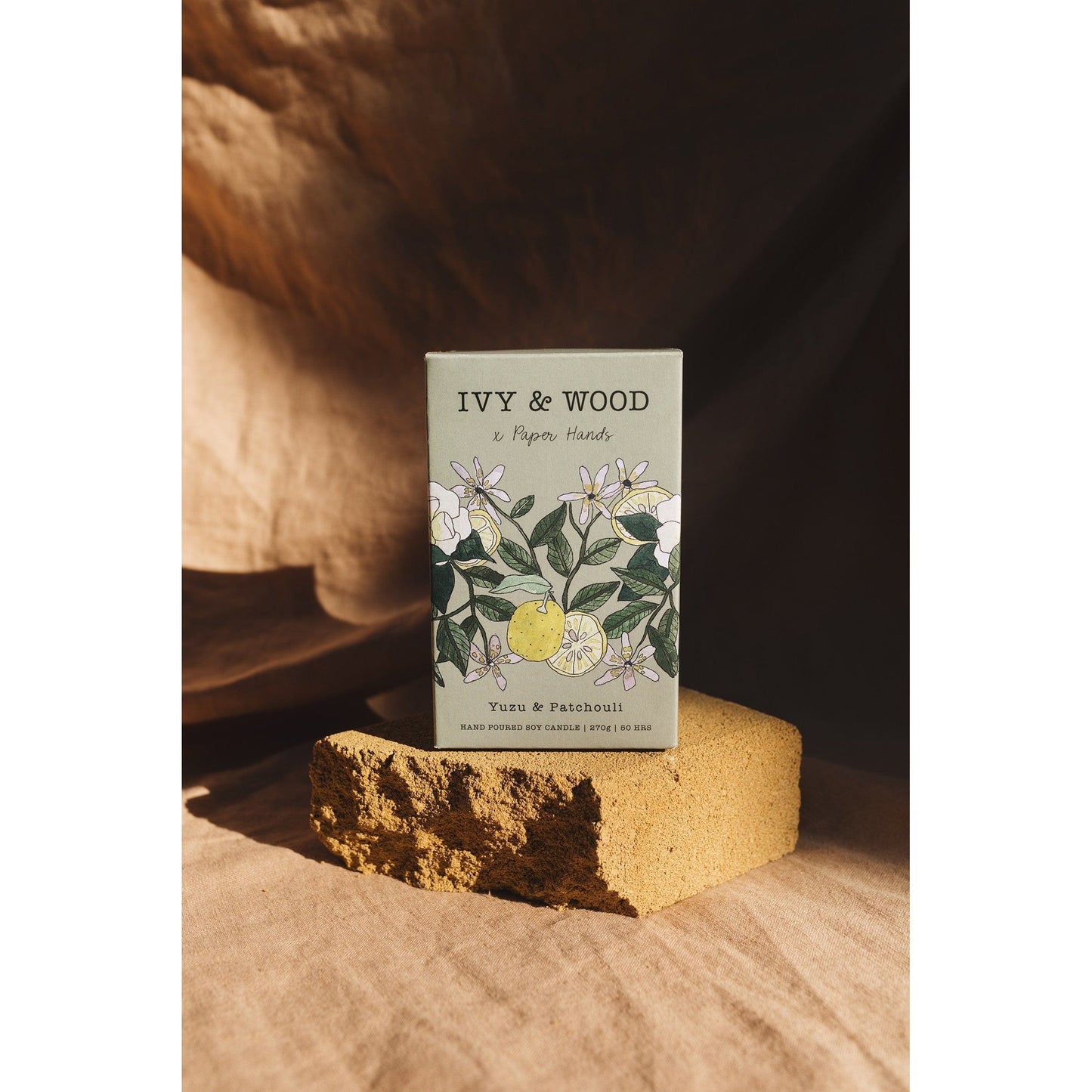 Botanical: Yuzu & Patchouli Soy Candle 270g - Beautiful Creatures Makeup & Beauty