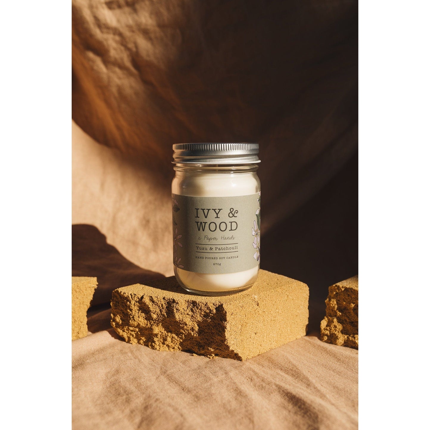 Botanical: Yuzu & Patchouli Soy Candle 270g - Beautiful Creatures Makeup & Beauty