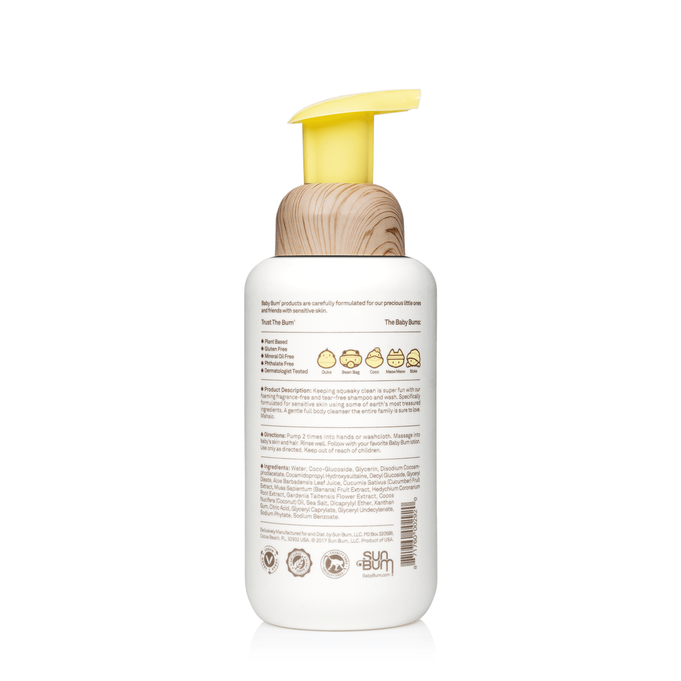 Baby Bum Foaming Shampoo & Wash - Fragrance Free - Beautiful Creatures Makeup & Beauty