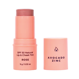 Avocado Zinc SPF 50 Natural Lip & Cheek Tint - Rose