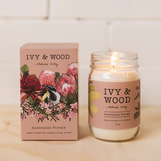 Australiana: Australian Florals Soy Candle - Beautiful Creatures Makeup & Beauty